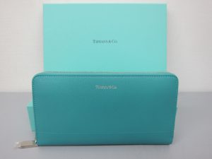 ティファニー・ラウンドファスナー長財布・高価買取大阪神戸