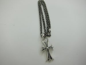 クロムハーツ高価買取・ネックレスペーパーチェーン20インチCHクロス スモール ペンダントトップ大阪神戸