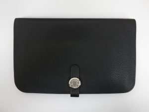 エルメス 買取 大阪 神戸 ドゴンGM ブラック トゴ 財布 ブランド 無料査定